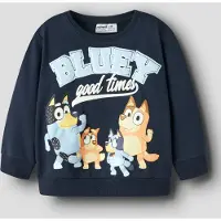 Name It Mini Sweatshirt 'NMMJUST BLUEY' navy / lichtblauw / geel / oranje