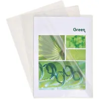 Exacompta Pak van 50 L mappen - gladde PVC Premium 18/100ste - A4 - Transparant - 5950E