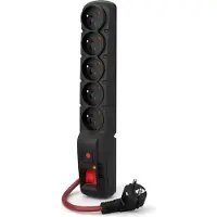 Acar F5 POWER - Stroomverdeler - 5m - 5 Stopcontacten - Zwart