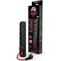 Acar F5 Stekkerstrip Met 10M Overspanningsbeveiliging Voor Luidsprekers En Rtv-Apparatuur