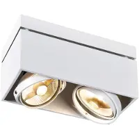 SLV Plafondspot Kardamod Surface Square ES111 2-lichts wit