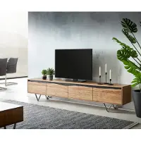 DELIFE Tv-meubel Stonegrace 220x35 cm acacia natuur 4 deuren
