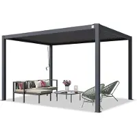 TOOLPORT Pergola 3x4 m, lamellendak, antraciet