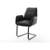 DELIFE Sledemodel Zoa-Flex echt leer zwart sledemodel vlak zwart pocketveer kern