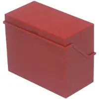 Helit Klein-Karteikasten A5 quer, rot, unbestückt aus Polystyrol, für ca. 500 Karten