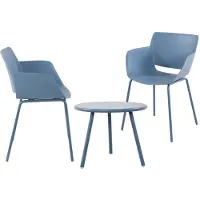 CLP Minota Tuinset - Set van Minot tafel en Alpena stoelen - weerbestendig - UV-bestendig - blauw 2 stoelen
