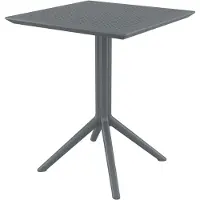CLP Sky klaptafel - Inklapbare tafel - Rond of vierkant - Tuintafel - Voor binnen en buiten - UV-bestendig - Weerbestendig donkergrijs vierkant