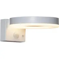 Star Trading LED-zonne-wandlamp Vidi met bewegingsmelder, wit / opaal, metaal, Modern, solar buitenlamp