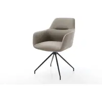 DELIFE Eetkamerstoel Pejo-Flex echt leer mud kruisframe conisch zwart pocketveer kern
