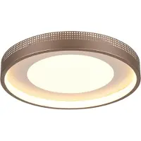 TRIO LED-plafondlamp Solea, bruin / roest, Woon-/ Eetkamer, Kunststof, Modern, LED plafondlamp