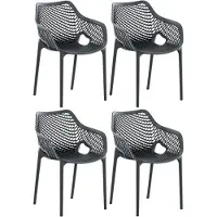CLP Air XL Set van 4 Stapelstoelen - donkergrijs