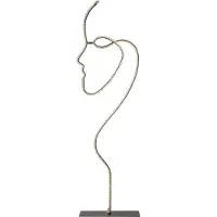 Star Trading Silhouette Grafico, zwart, grafisch ontwerp, gezicht, LED, warm wit, voor buiten, 85 cm
