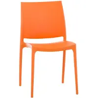 CLP Stoel Maya, weerbestendige stapelstoel, belastbaar tot 130 kg, oranje