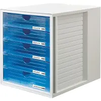 HAN Systembox 1450-64 Ladebox Grijs DIN A4 Aantal lades: 5