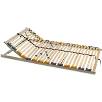 Coemo 7-zone Lattenrost MULTIRA - Houten Lattenbodem met Verstelbaar Hoofdeinde, 5-Voudige Hardheidsverstelling, 28 Flexibele Latten en Geschikt voor Alle Matrassen, 120x200 cm, voordelige kit