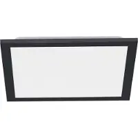Paul Neuhaus LED-plafondlamp Flat, dimbaar, zwart, Keuken, Kunststof, Modern, LED plafondlamp