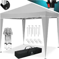 Kesser Partytent 3x3m Paviljoen Easy Up - Feesttent met Draagtas Waterdicht Opvouwbaar - Grijs