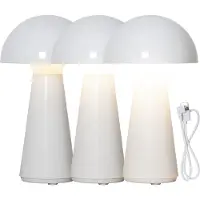 Star Trading Mushroom LED-tafellamp op batterijen, wit
