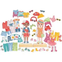 Hape Magnetisch Aankleedpuzzel - Creatief speelgoed voor kinderen van 3 tot 6 jaar, 66 stuks