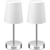 Monzana Bedside Lamp Lumière 2Pcs Set Wit 32x13x13cm