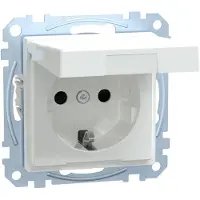 Merten stopcontact systeem M, wit, type MEG2314-0325, 1 stuk.