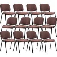 CLP Ken 12x Stapelbare Eetkamerstoel - Stof bruin