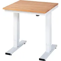 RAU Werktafel serie adlatus 300, massief beuken blad, B 750 x D 800 x H 750-1120 mm
