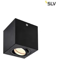 SLV LED Plafondlamp | 1X GU10 Max 10W | IP20 Dimbaar Zwart | TRILEDO