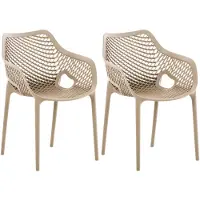 CLP Air Set van 2 Tuinstoelen - Stapelbaar - UV-lichtbestendig - Waterafstotend - modder