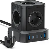 Voomy Stekkerdoos - 5-voudig - USB -