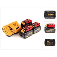 DeWalt Gereedschap batterijen + laders, DCB 118 T3 XR FLEXVOLT Starterset + 3x oplaadbare batterij 6.0 Ah (54 V)