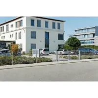 Alberts 677886 Schuttingpaal voor dubbelstaafs hekwerk | met klemnokbevestiging | thermisch verzinkt | lengte 1200 mm | paal 60 x 40 mm