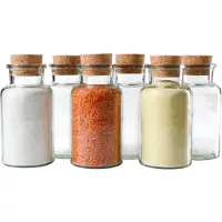 MamboCat Set van 6 kruidenpotjes 300ml + kurk, opslag voor thee, kruiden & specerijen