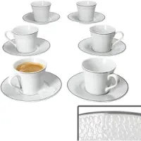 Ritzenhoff & Breker Set van 6 VENEZIA espressokopjes met schotels - 6x 413953 & 6x 413977