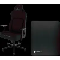 Vortech Prestige Gamestoel Zwart + Vloermat Zwart
