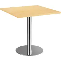 Hjh OFFICE PRO BISTRO F88Q C - Systeem conferentietafel Esdoorn 80 x 80 Chroom