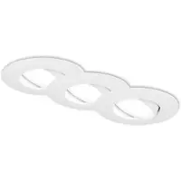 Briloner LED inbouwspot 7597 3er IP65 4.000 K wit 7597, dimbaar, wit / opaal, Badkamer, Kunststof