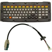 Zebra KYBD-QW-VC80-S-1, Volledige grootte (100%), Kabel, USB, QWERTY, Zwart, Geel