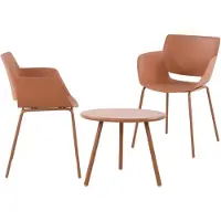 CLP Minota Tuinset - Set van Minot tafel en Alpena stoelen - weerbestendig - UV-bestendig - terracotta 2 stoelen