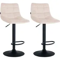 CLP Jerry Barkruk - Zonder armleuning - Met rugleuning - Verstelbaar - Velvet - Fluweel - zwart/beige