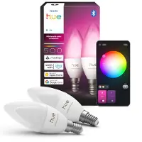 Philips Hue Kaarslamp White and Color E14 Duo Pack