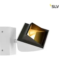 SLV LED-wandlamp Merado Flood, dimbaar, wit / opaal, Woon-/ Eetkamer, Aluminium, Modern, LED wandlamp