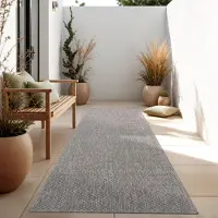 Paco Home In-& Outdoor Balkon Terras Keukenvloerkleed Eenkleurig Gemêleerd Patroon 80x250 cm