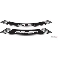 Puig 9311B Velgstrips, speciale uitvoering, geschikt voor KAWASAKI ER-6F, wit