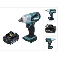 Makita Boormachine + slagboor, DTW 251 F1 Accu-slagmoersleutel 18 V 230 Nm 1/2" + 1x accu 3.0 Ah - zonder oplader (Oplaadbare batterij)