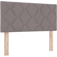 vidaXL Boxspringbed met matras met hoofdeinde Taupe 100 x 200 cm Stof