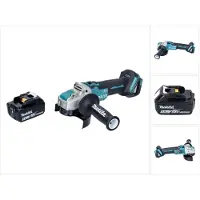 Makita DGA 521 T1X1 accu haakse slijper 18 V 125 mm X-LOCK Brushless + 1x accu 5,0 Ah - zonder oplader