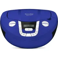 Technisat VIOLA CD-1 - draagbare stereo cd-speler, boombox met praktische draaggreep (radio voor kinderen, FM-radiotuner, bluetooth-ontvangst, 2 x 1 W RMS-vermogen, net- en batterijvoeding) blauw