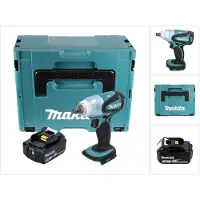 Makita Boormachine + slagboor, DTW 251 F1J Accu-slagmoersleutel 18 V 230 Nm 1/2" + 1x accu 3.0 Ah + Makpac - zonder oplader (Oplaadbare batterij)