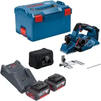 Bosch GHO 18V-26 Professionele accuschaafmachine 18 V 2,6 mm borstelloos + 2x accu 4.0 Ah + lader + L-Boxx